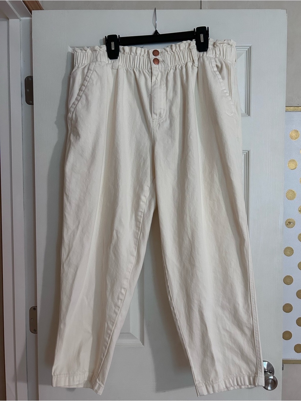 Universal Thread Cream Elastic-Waist Pants